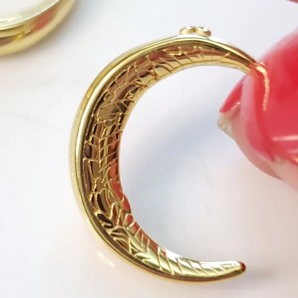 Anthro Etched Hoop Earrings